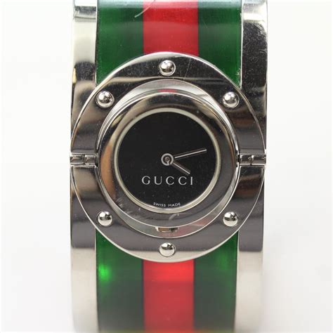 gucci red and green twirl watch|Gucci twirl watch links.